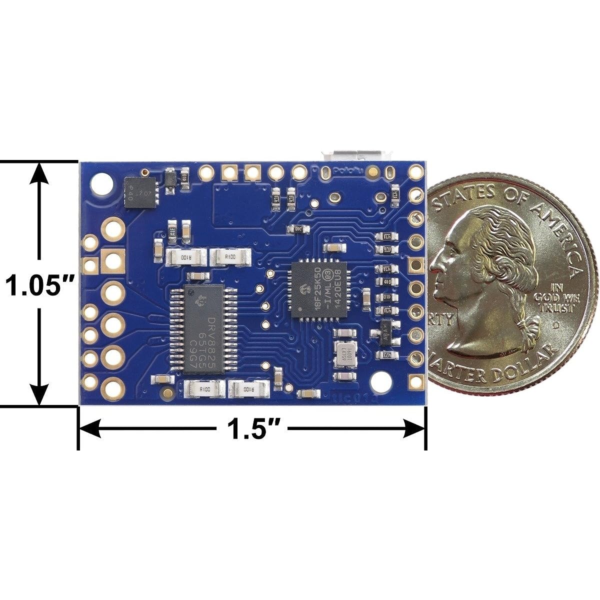 Pololu Tic T825 USB Multi-Interface Stepper Motor Controller (Connector is Soldered) (Item:3130)