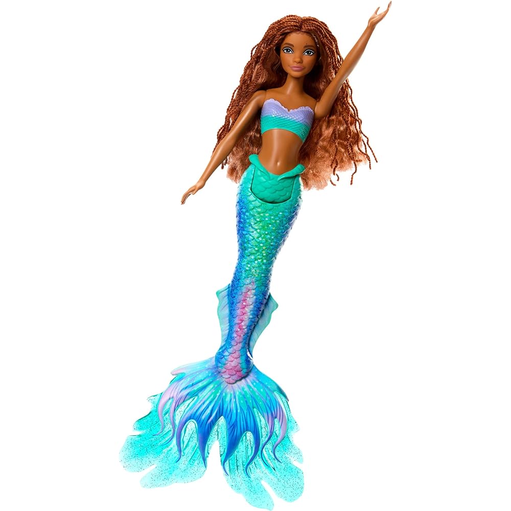 Disney / Live-action movie "The Little Mermaid" Ariel / King Triton / Ursula Doll [3 dolls] [Pretend play] [Fine tail can move glittering] [Dress-up doll] [3 years old and up] HND28