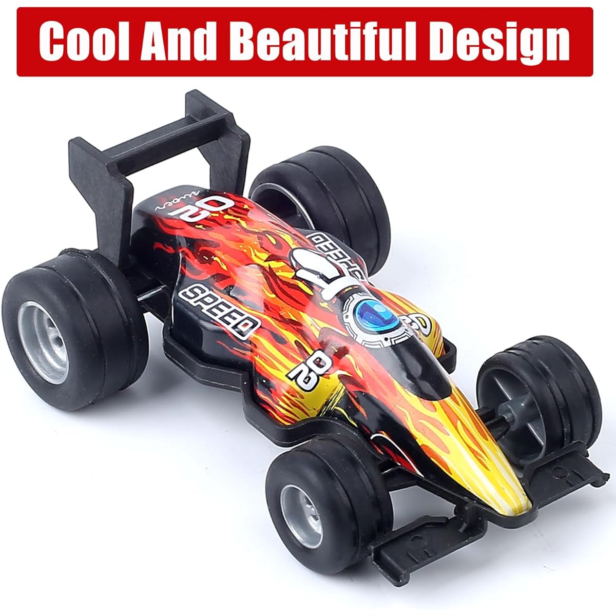 F1 Formula Pull Back Car Toy Model Set 12 Pack Matchbox Mini Race Car Wind Up Vehicles for Toddlers Kids Ages 2 3 4 5 6 7 8 Boys and Girls Birthday Party Easter Gifts