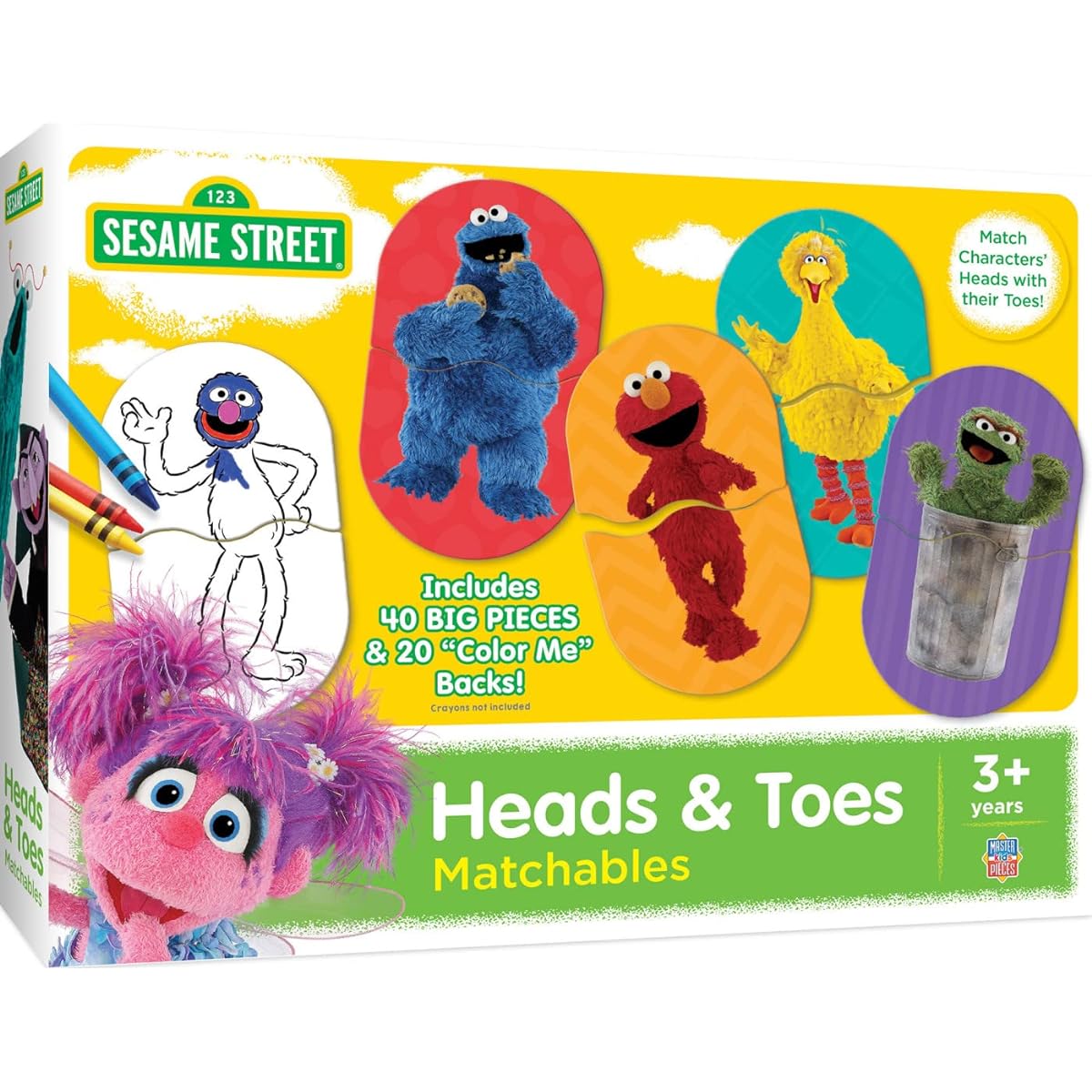 MasterPieces Kids Games - Sesame Street Head & Toe Matching Game - Fun and Educational - Laugh and Learn