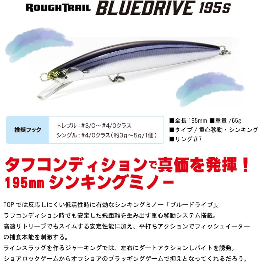 DUO Rough Trail Blue Drive 195S CPB0054 Genkai Sardine Total Length: 195mm