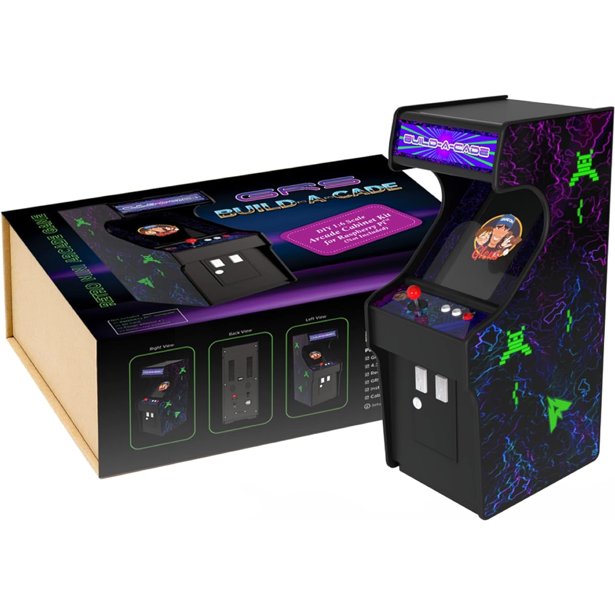 GRS Build-A-CADE | 1:6 scale arcade cabinet kit for use with Raspberry Pi.