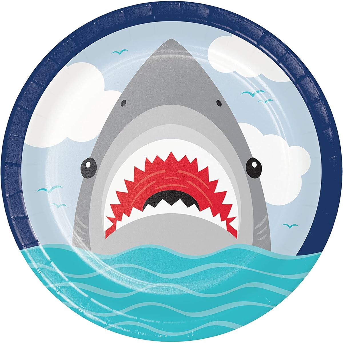 Shark Party Paper Plates 24 Pieces