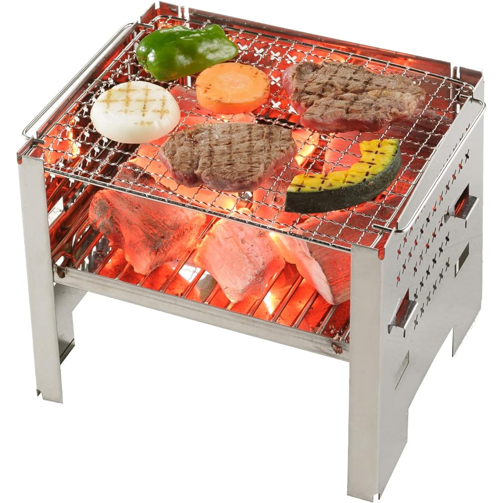 BUNDOK Bonfire Grill BD-404 Camping Stove Stainless Steel Approx. 260x290x180mm