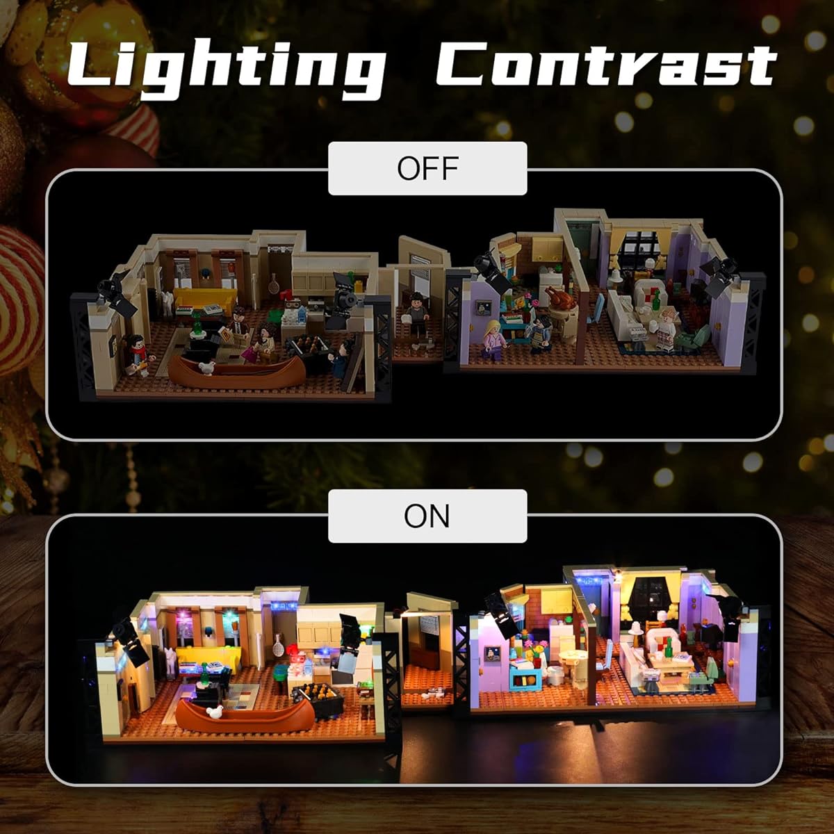 Bourvill LED Light Kit for Lego The Friends Apartments 10292 Light Set Compatible with Lego Building Blocks (Light Kit Without Model) (10292)