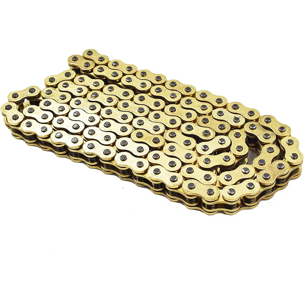 Labwork Drive Chain with O-Ring, Gold Color, 520 Pitch, 114 Links Compatible with Hundreds of Motorcycles and ATVs