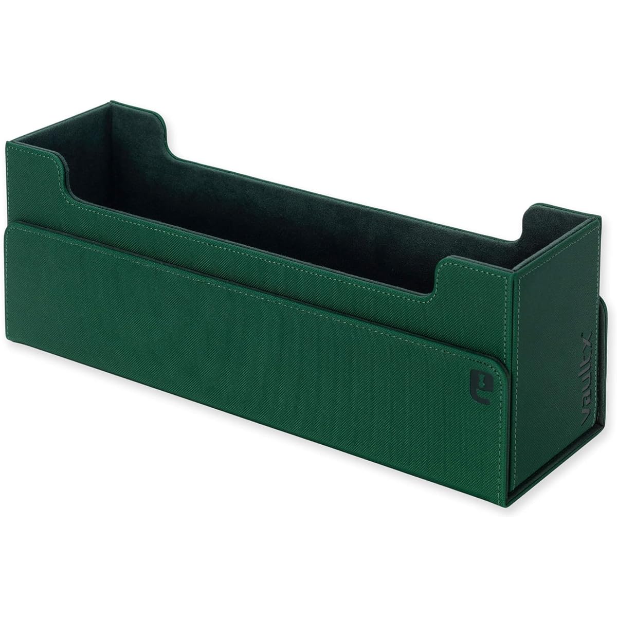 Vault X Exo-Tec Storage Box with Removable Magnetic Lid, Card Dividers, Foam Filler, Large Capacity Holder for Deck Box Organizing and Storage of TCG CCG Gaming and Sports Card Collections (Green)
