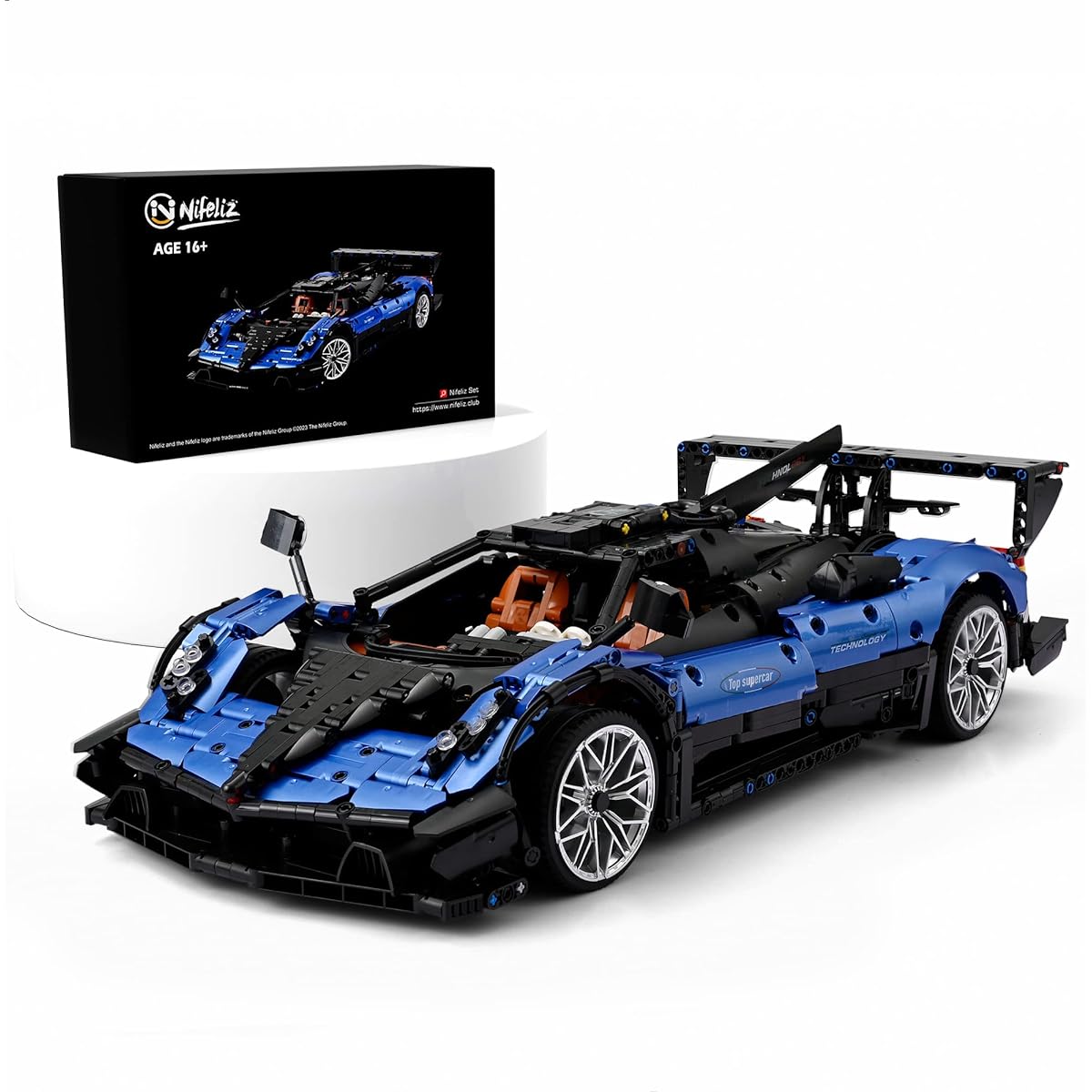 Nifeliz Sports Car Zoda Race Car Display Model Trendy Building Toys for Adults Gifts and Collections (2289 Pieces)