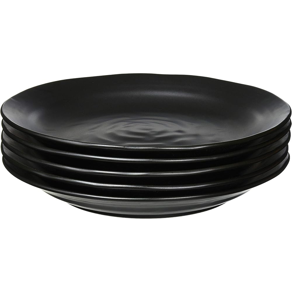 Set of 10 Round Plate Large Black Matte 8.0 Plate [270 x 35mm] Japanese Tableware for Restaurants, Inns, Restaurants, Commercial Use