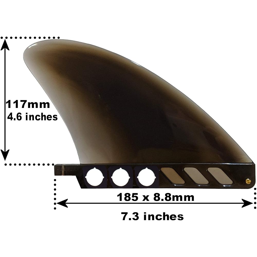 12cm Center Fin Flex Soft 4.6" for Longboard SUP airSUP AIR7 Paddle Board saruSURF