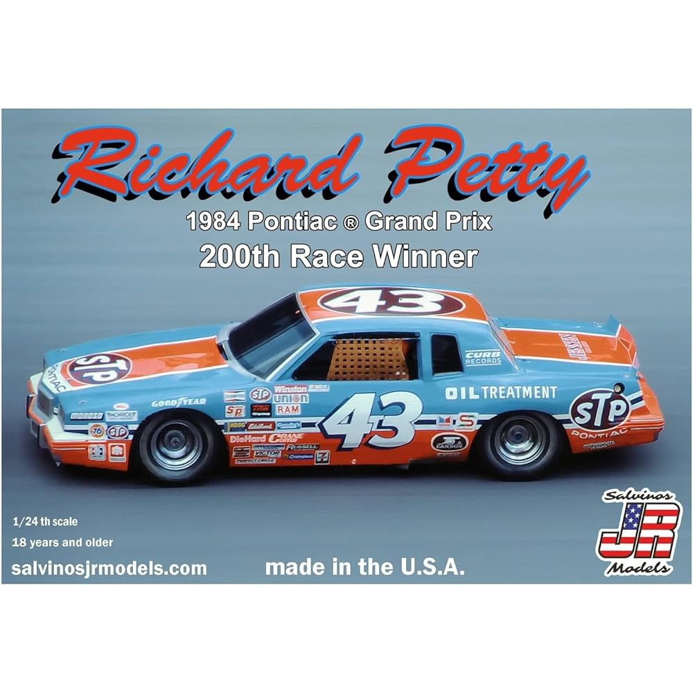 Salvinos J.R Model 1/24 NASCAR 1984 Pontiac Grand Prix 200 wins in total Richard Petty Plastic Model SJMRPGP1984D