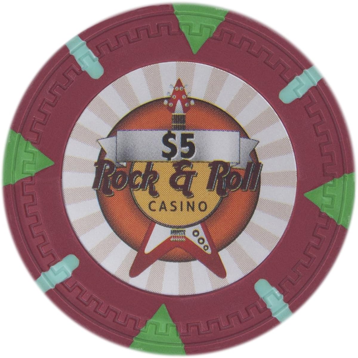 Claysmith Games Rock & Roll Poker Chip Heavyweight 13.5-gram Clay Composite - Pack of 50