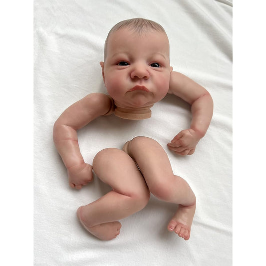 Anano Reborn Baby Doll Kit DIY Reborn Levi Kit Painted 19 Inch Silicone Vinyl Baby Reborn Sleeping Doll DIY Kit Realistic Baby Kit Silicone Kit Ages 3+