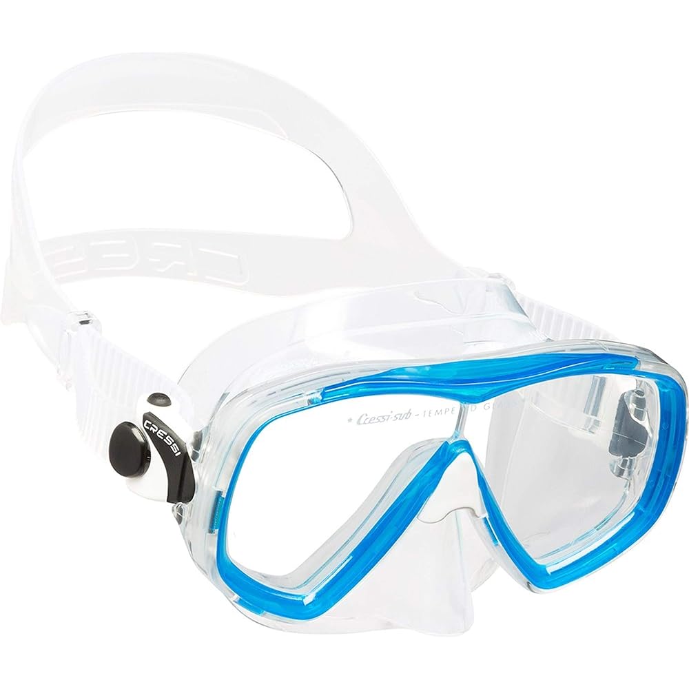 Cressi Snorkeling Mask [ESTELLA] Single Lens Tempered Glass Lens High Quality Silicone 4 Colors [Genuine Product]