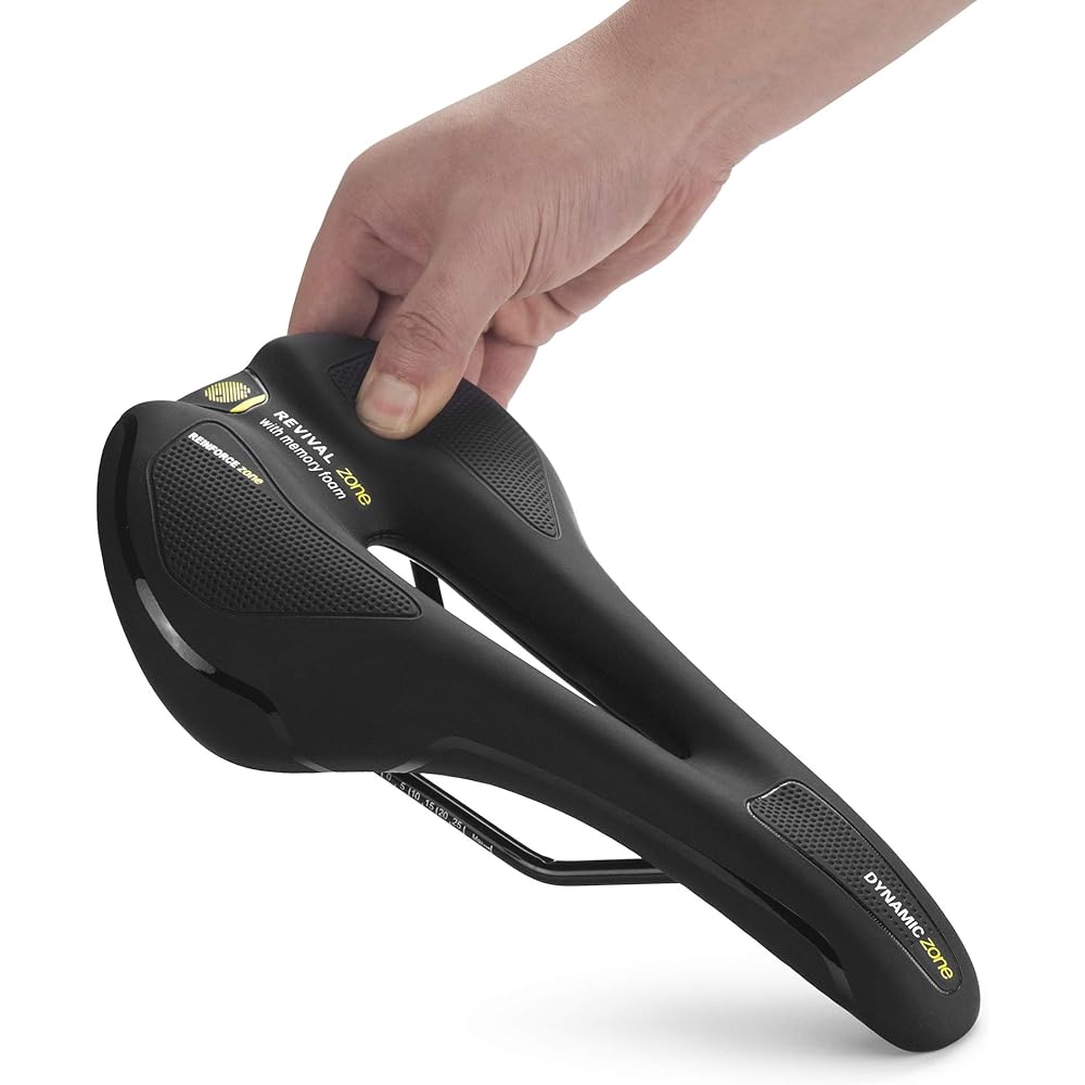 Bicycle saddle that won't hurt your butt, super thick memory foam cushion, breathable, perforated, dustproof, waterproof, shock absorption, integrated saddle, suitable for road bikes, mountain bikes, and folding bikes.