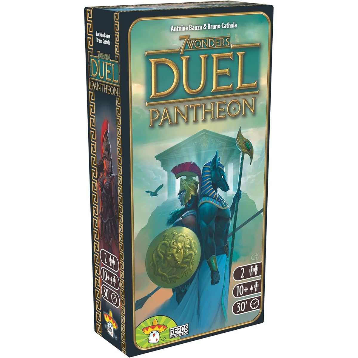 7 Wonders Duel Pantheon Board Game Expansion | 2 Player Game | Strategy Board Game | Civilization Board Game for Game Night | Couples Board Game | Ages 10+ | By Repos Production