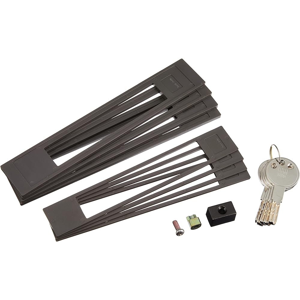 West (West) WEST Genuine Dimple Cylinder Universal Replacement Sliding Door Lock Set of 5 Keys Bronze 333-S2305-BT 1 Pair