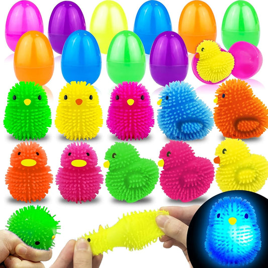 12 Pack Easter Egg Fidget Animal Stress Balls Party Favors