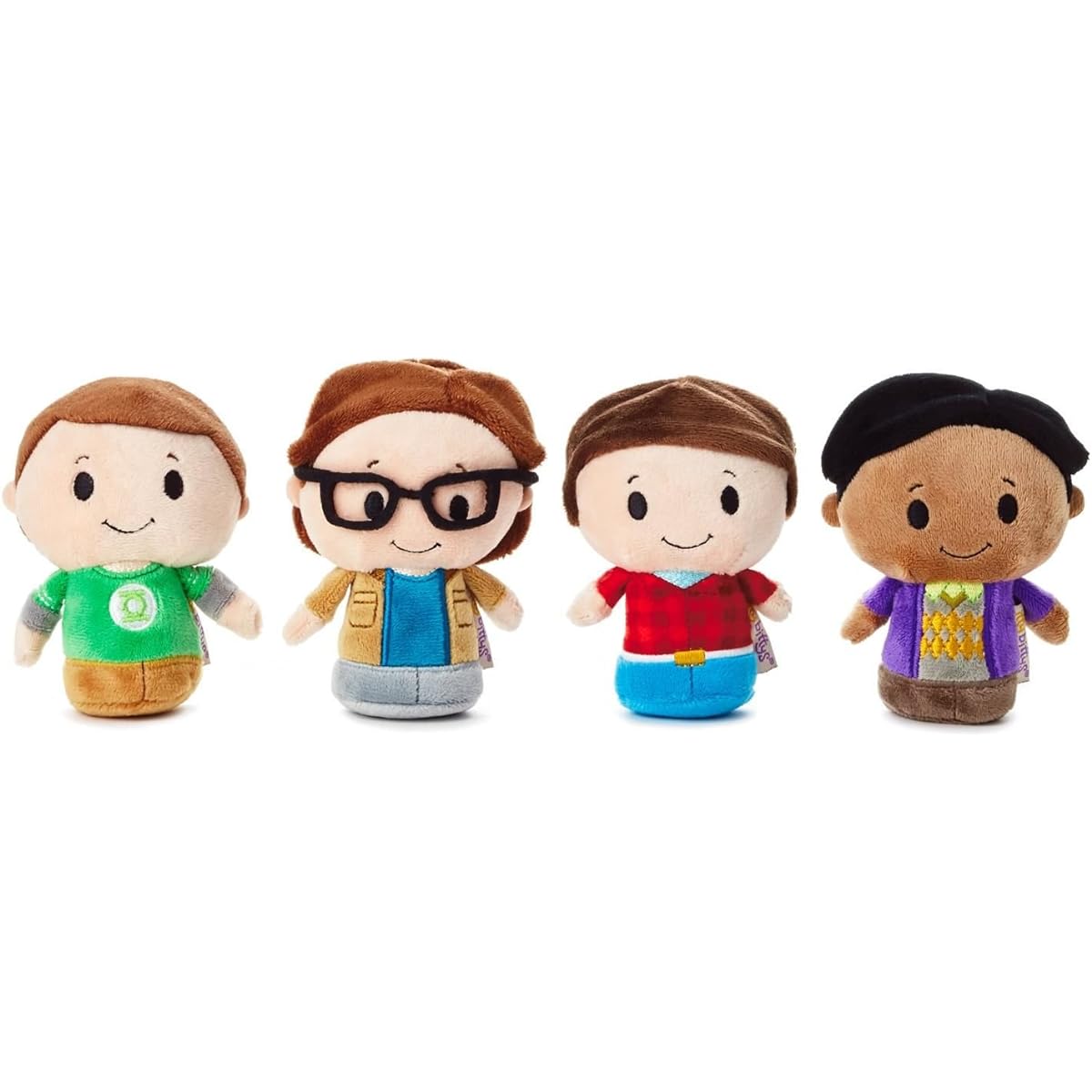 Hallmark Itty Bittys The Big Bang Theory Collectors Set with Dr. Sheldon Cooper, Dr. Leonard Hofstadter, Howard Wolowotz, Dr. Rajesh Koothrappali KDD1542