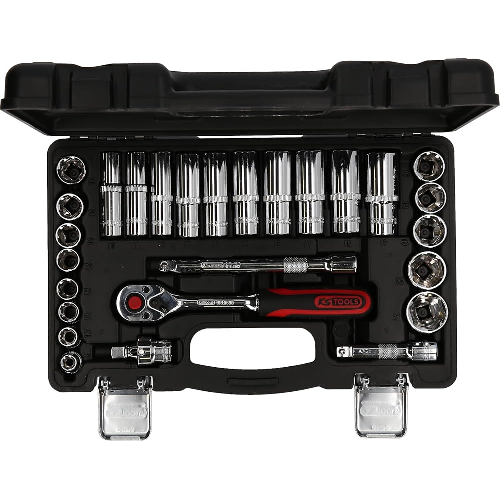 KS TOOLS 3/8" CHROMEplus Socket Set 27 pcs 918.0627