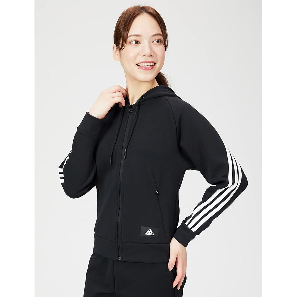 Adidas V0687 Women's Sweatshirt Hoodie Sportswear Future Icon 3 Stripes Hooded Track Top