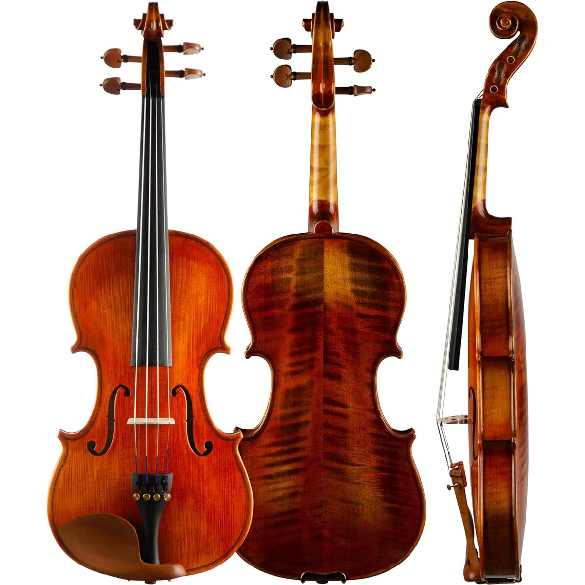 CHRISTINA CESHI 4/4 Full Size Violin Set, Suitable for Beginner Adults, Comes with Hard Case, Rosin, Shoulder Rest, Bow, Tuner and Extra Strings (CESHI-4/4)