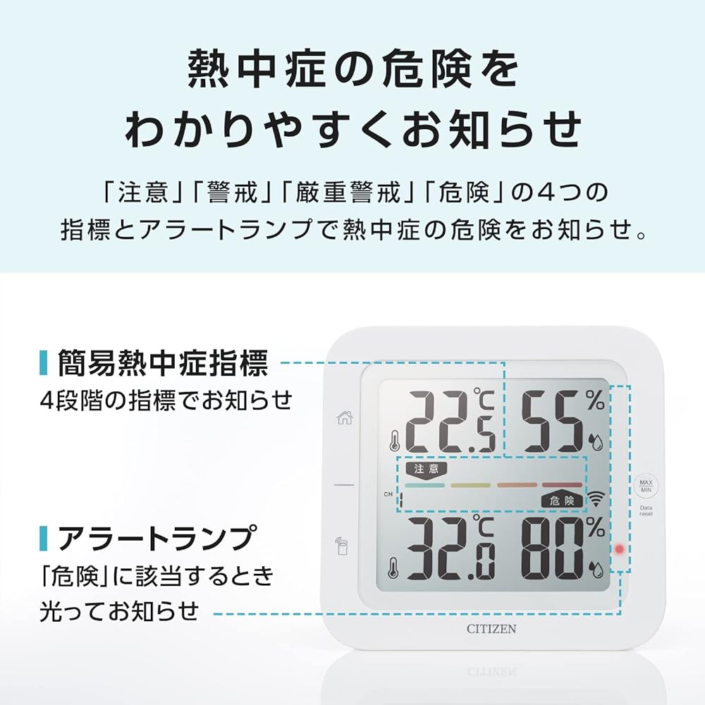Citizen Cordless Thermohygrometer THM527 Multichannel Taioh