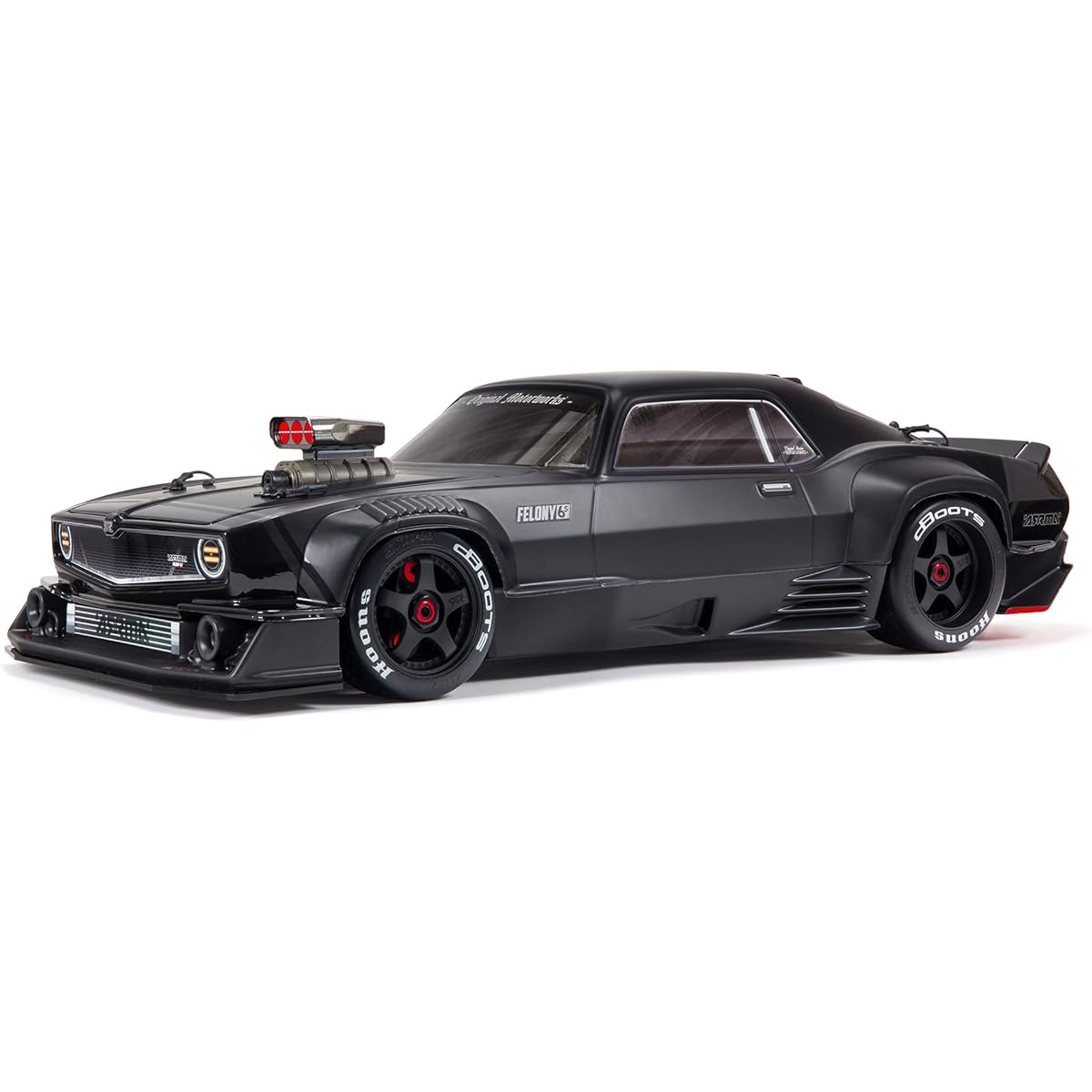 ARRMA 1/7 Felony 6S BLX Street Bash All-Road Muscle Car RTR (Ready-to-Use Transmitter and Receiver Included, Battery and Charger Required), Black ARA7617V2T1
