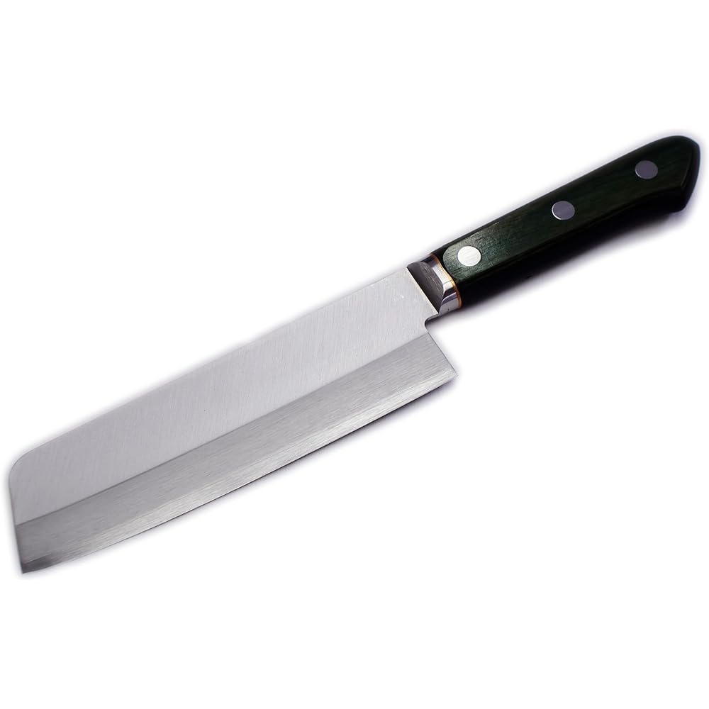 Sakura Sakai Ishifuji Blue Steel Warikomi Thin Blade 160mm with Base (Nakiri Knife)