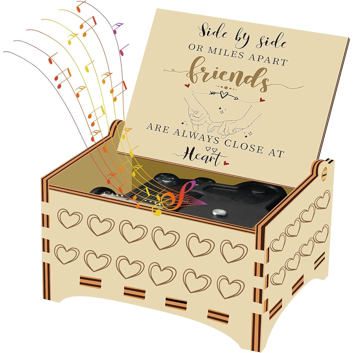 JYPLKCMT Friends Gifts for Women, Gifts for Sisters from Sisters, You Are My Sunshine Music Box, Friendship Birthday Gifts from Best Friends, Side by side or miles apart, friends are always close to the heart