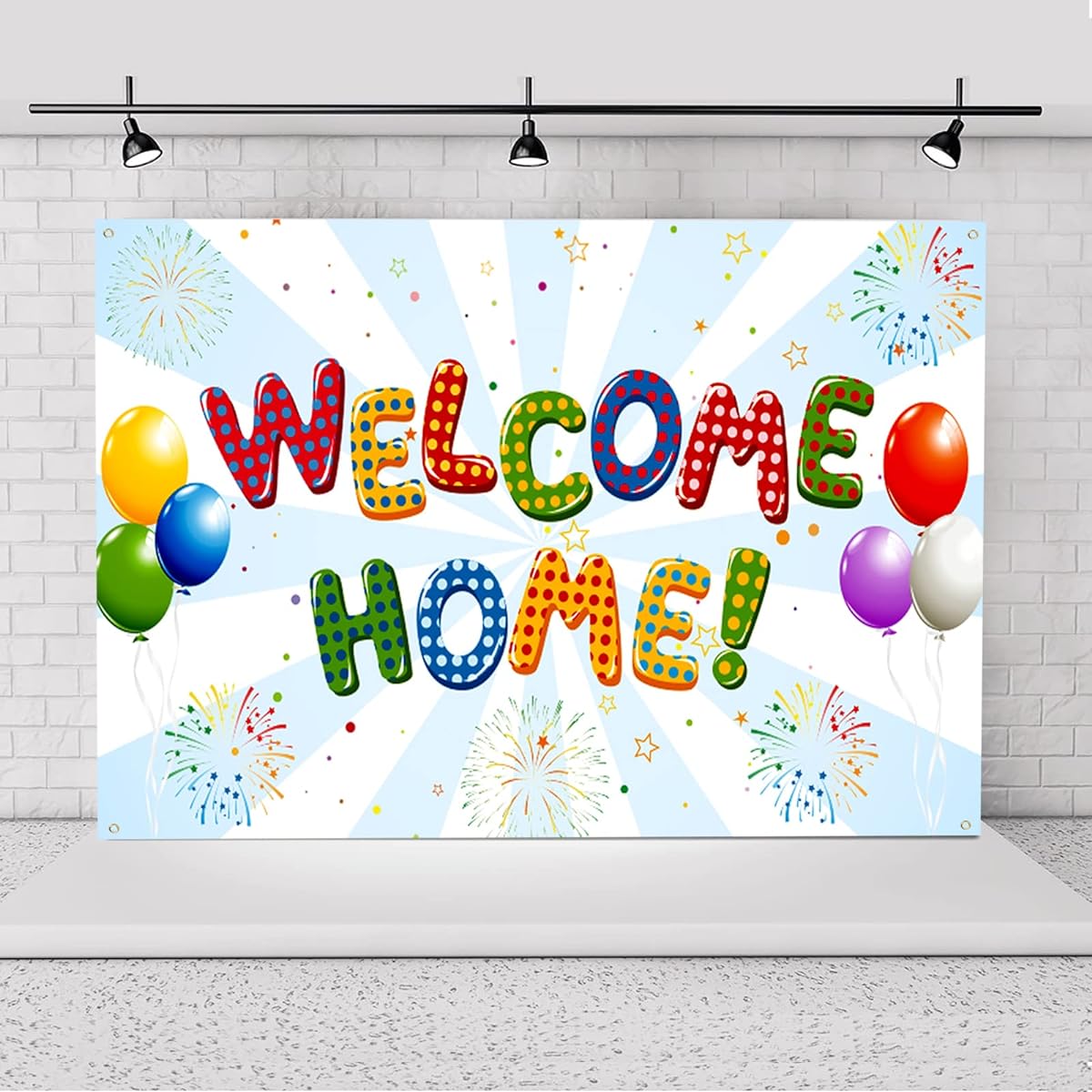 Labakita Welcome Home Backdrop Housewarming Patriotic Military Decor Hospital/Welcome Home Sign Family Party Supplies Welcome Back Photo Props