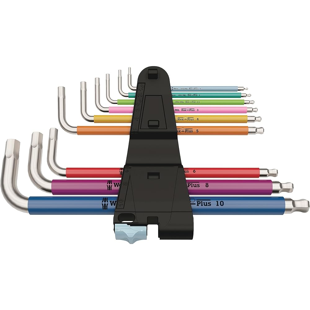 Wera 05022669001 | 3950SPKL/9 Stainless Steel Multicolor Hex Key Set [Regular Japanese Import Product]