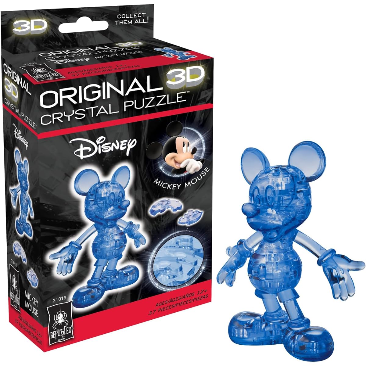 BePuzzled Disney Mickey Mouse Original 3D Crystal Puzzle for ages 12 and up