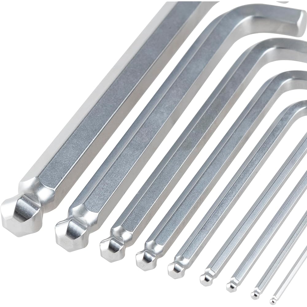 TONE Short neck ball point L type wrench set BS900S Contents: 9 items