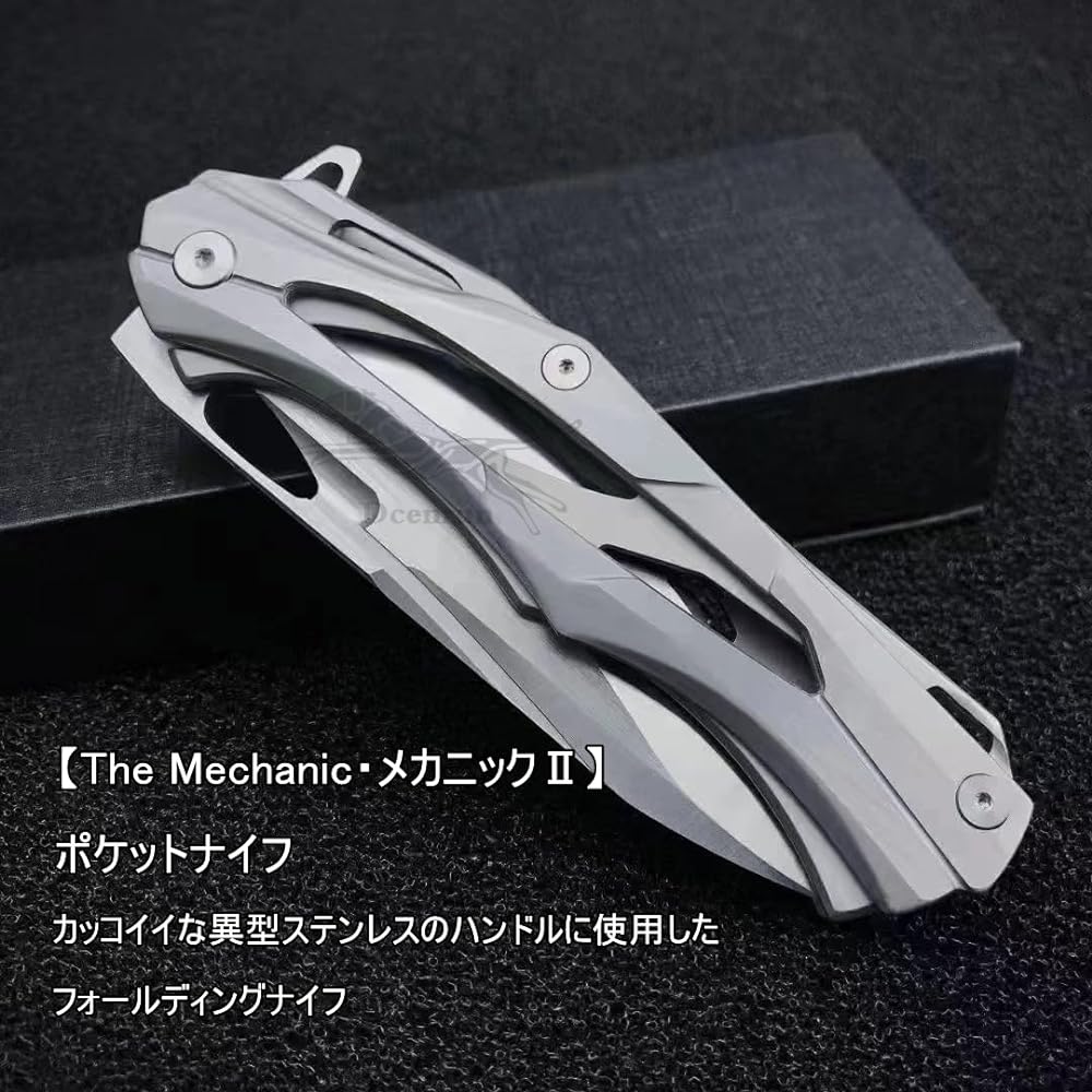 Dcenrun Folding Knife 5Cr15MoV Stainless Steel [The Mechanic II] Skinning Knife Bush Knife Pocket Knife