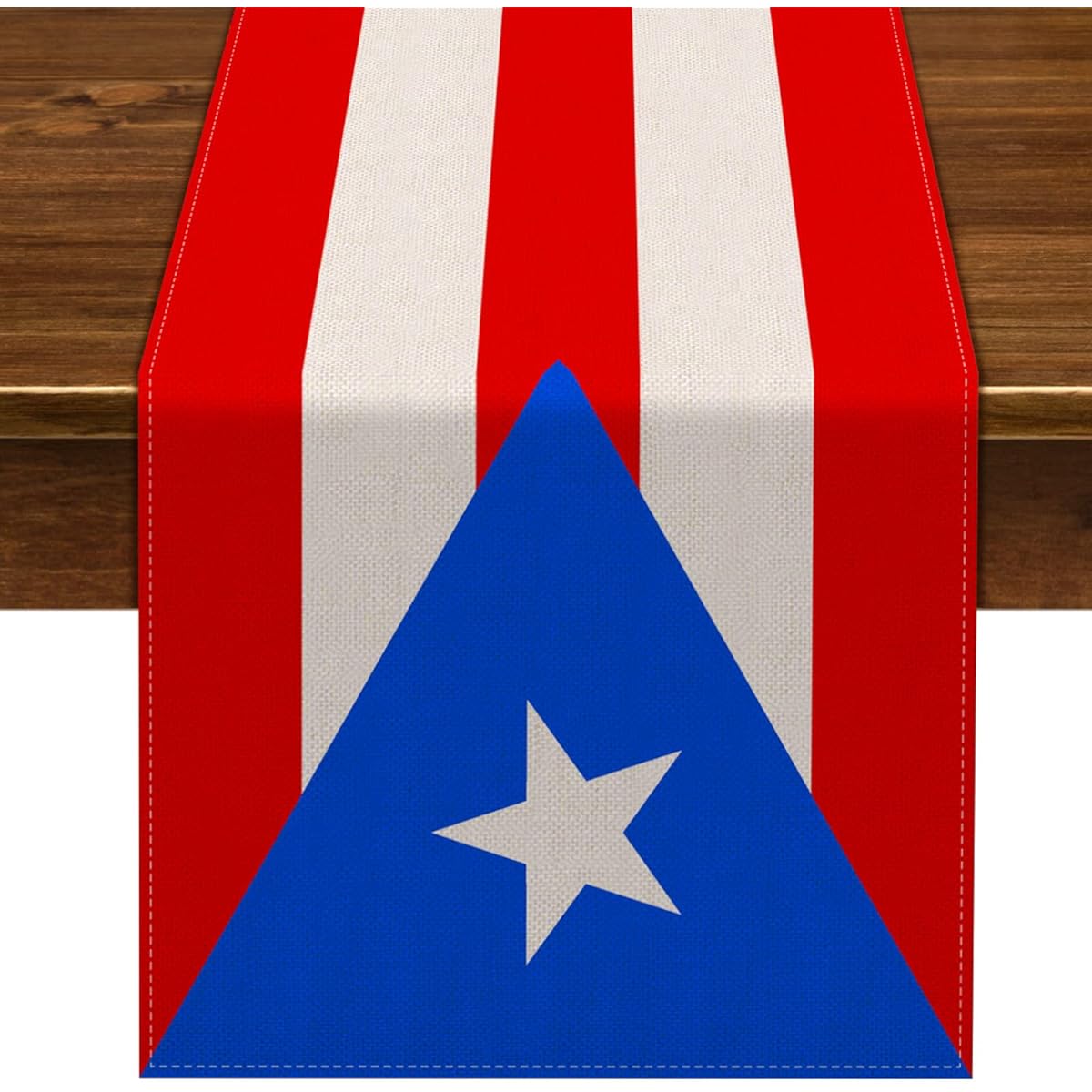 Nepnuser Puerto Rican Table Runner, Puerto Rican Themed Party Decorations for Home Kitchen Dining Room Dinner Linen Table Decor (13" x 72")