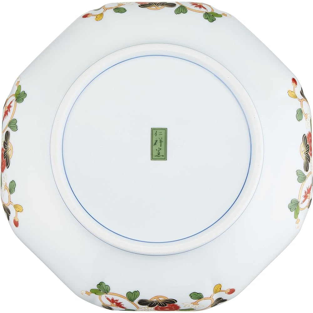Ranchant Set of 2 Eight-inch Octagonal Plates Multi 1802-613701/23.4x23.4x5.4cm Presentation Old Imari Arita Ware Made in Japan