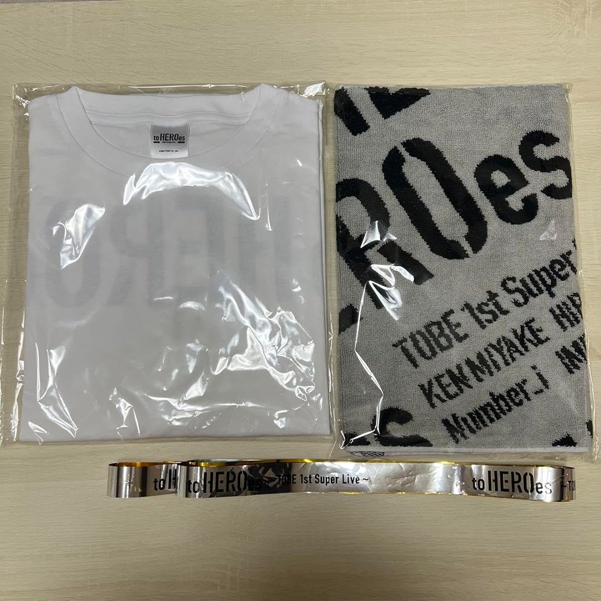 TOBE 1st Super Live Goods T-shirts, towels, silver tapes