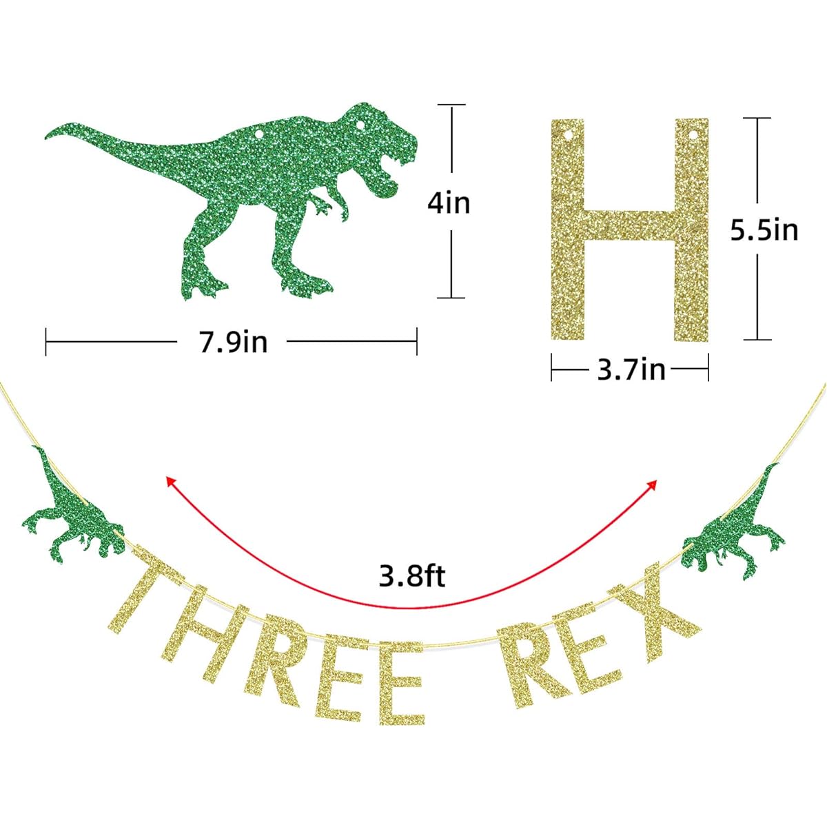 Three Rex Banner Dinosaur Banner 3rd Birthday Banner Dinosaur Party Banner 3rd Birthday Decoration