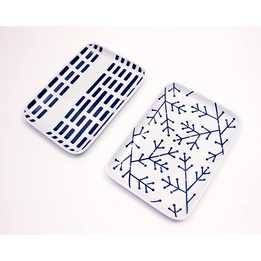 Castle Enterprise [Commercial use set] Hasami ware platter geometric pattern 5 pattern set