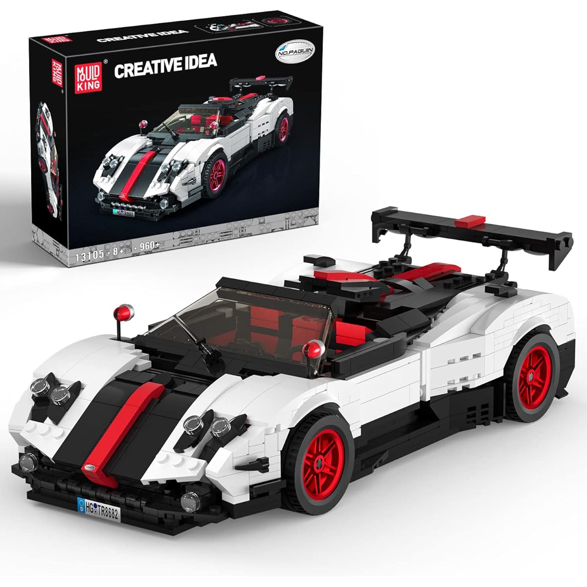 Mold King Pagani Zonda Model Car Building Set Toy 13105 Building Blocks Super Car Sports Car Model Adult Collector Car Assembly Kit for Kids Fans Adults Teens (960 Pieces)