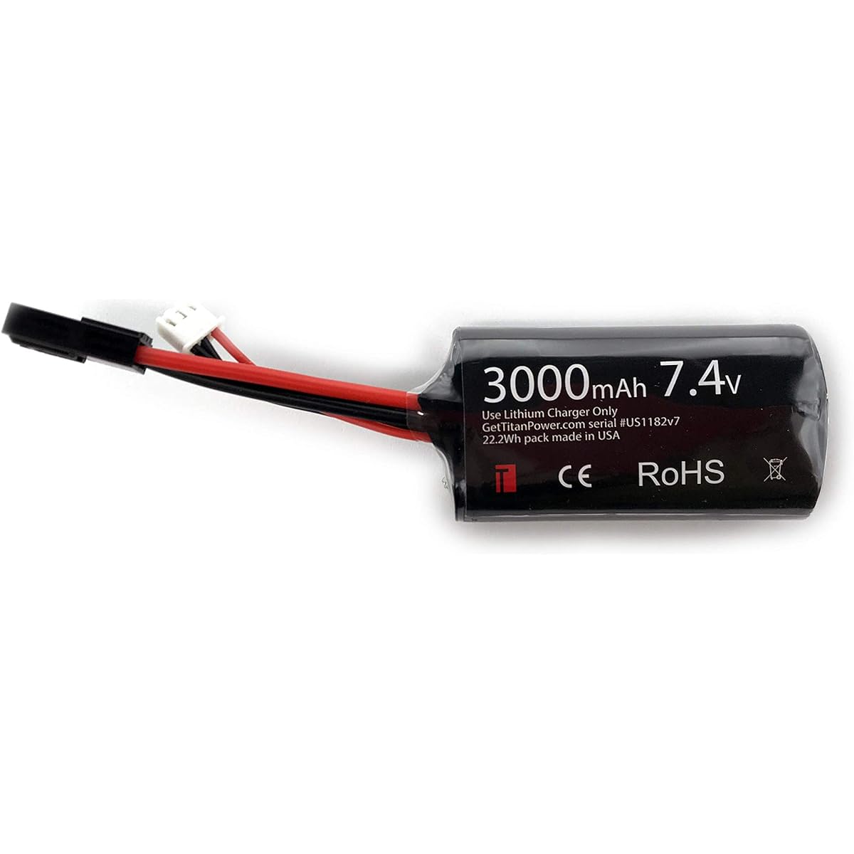 Titan Battery Titan Power Titan Power Airsoft Lithium-Ion Battery (3000mAh 7.4V Block Tamiya)