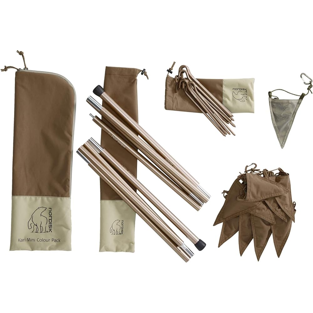 NORDISK Outdoor Pole Goods Set (Pole, Peg, Guy Rope) Kari Mini Color Pack 5 x 15 x 4cm [Genuine Japanese Product]
