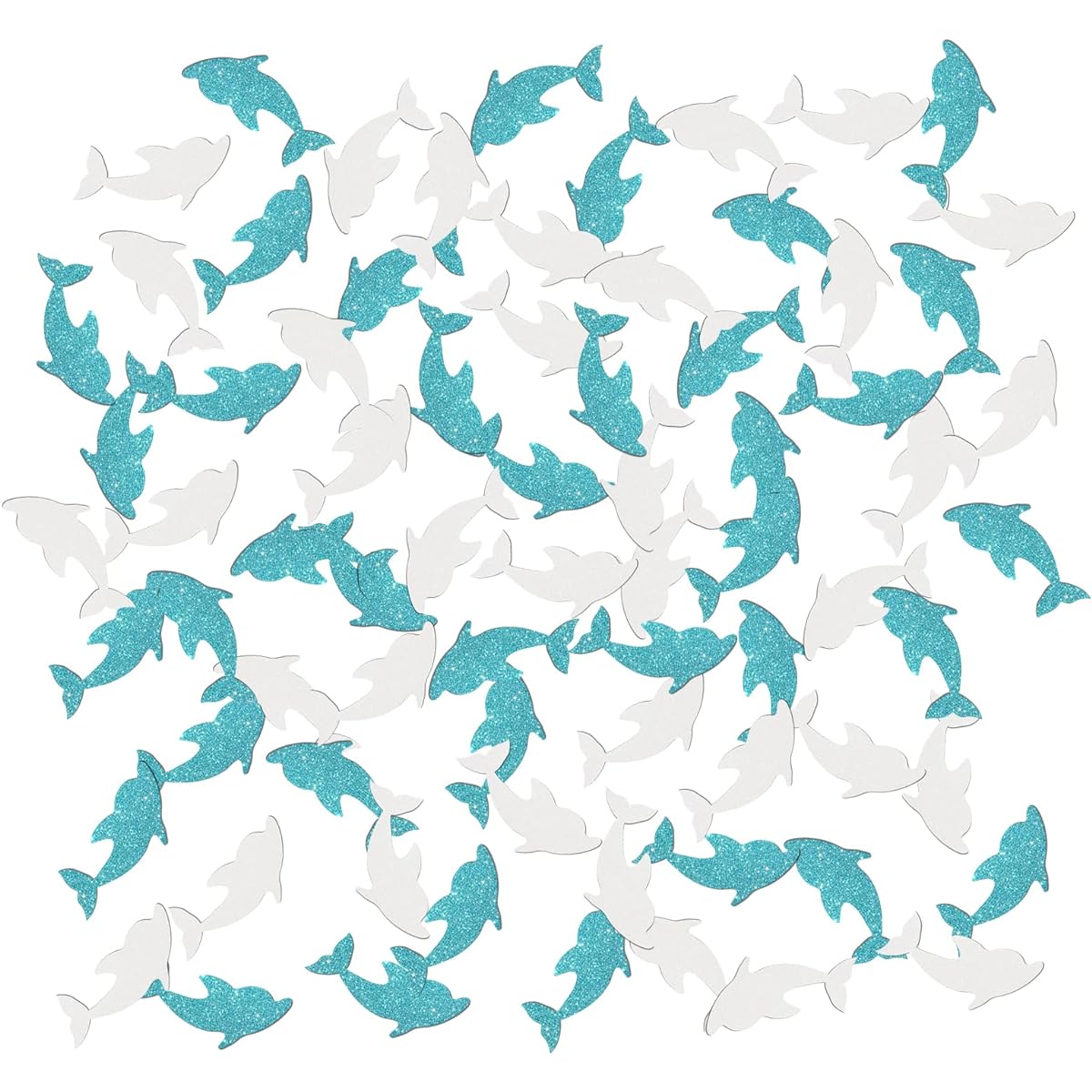 INNORU Dolphin Confetti Glitter Ocean World Sea Animals Confetti Birthday Wedding Scatter Confetti Under the Sea Party Table Decoration Confetti 120pcs