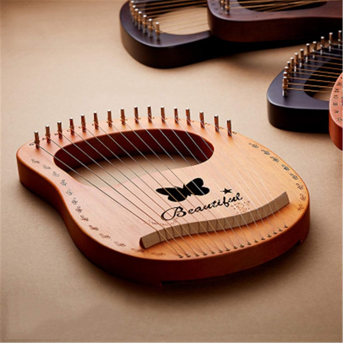 Harp Harp 16 String Body Harp Orchestra String Instrument with Tuning Wrench Portable Easy Learning