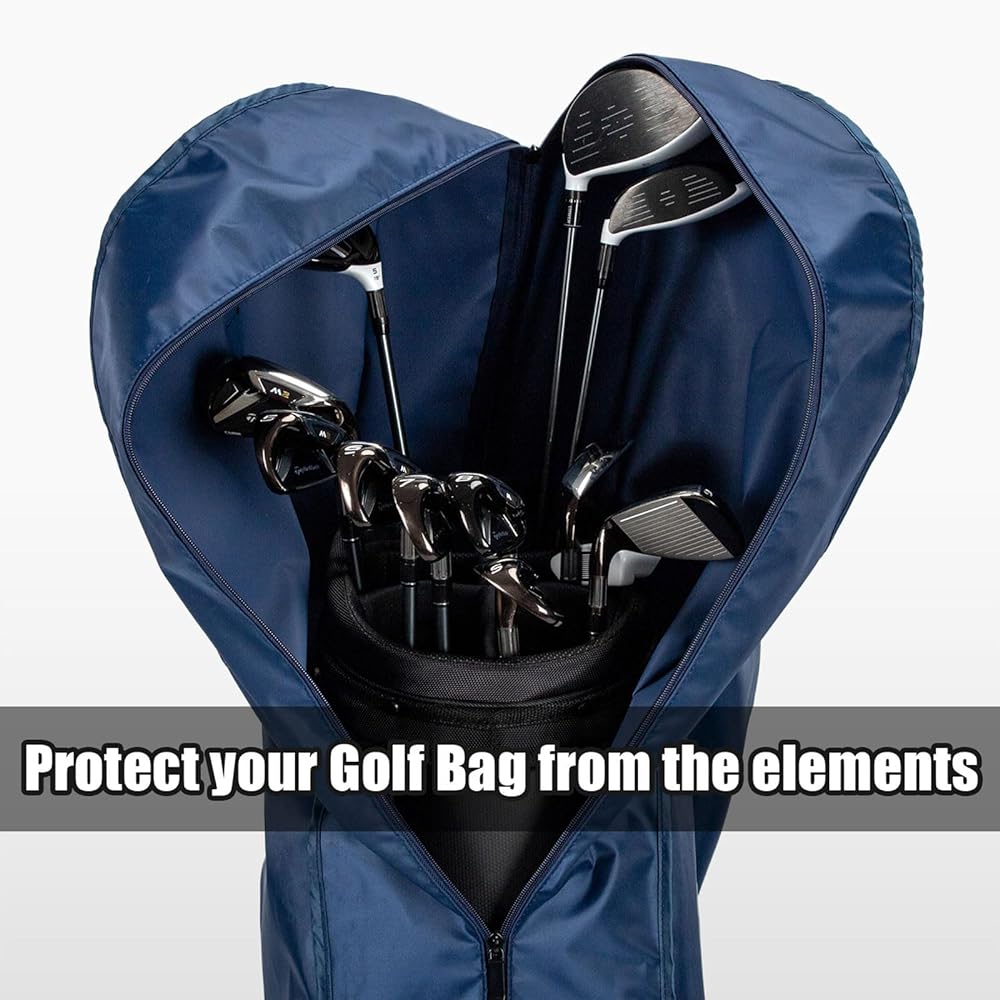 Golf Bag Cover Waterproof Golf Travel Cover Caddy Bag Golf Bag Cover Foldable Compact Storage for Push Cart