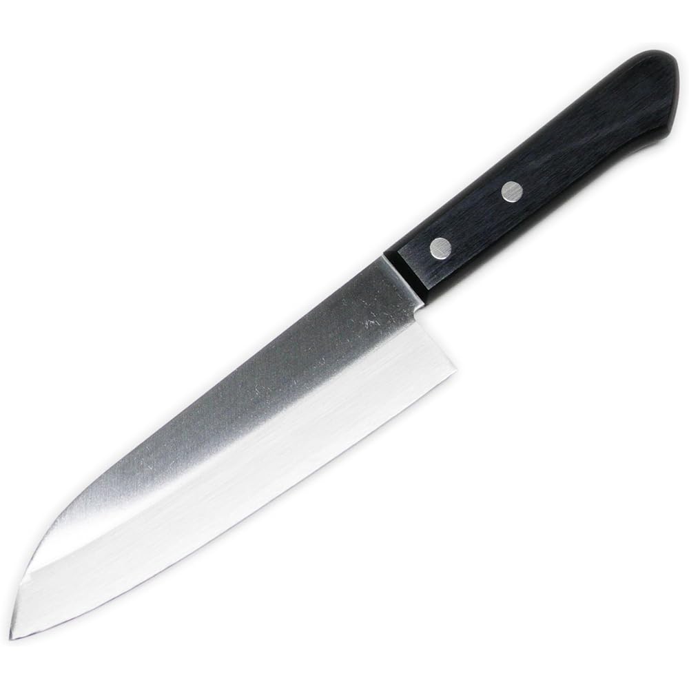 Made in Japan Sakai Ishifuji Blue Steel Warikomi Santoku Knife 170mm No base