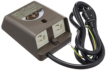 Panasonic Fully grounded waterproof outlet with electronic EE switch Brown WH5353AKP