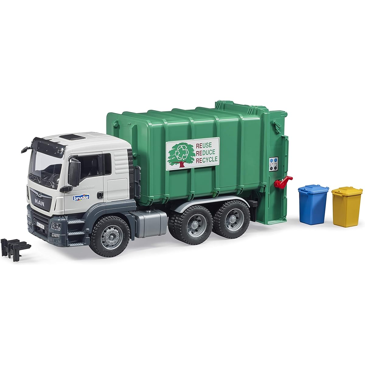 Bruder Commercial: Man TGS Rear Load Garbage Truck - Green