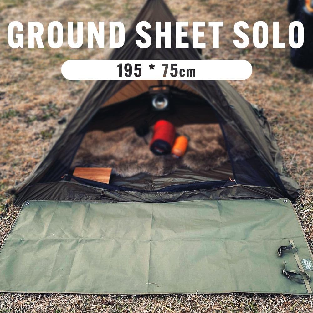DUCKNOT Ground Sheet Solo 195 x 75cm Water Repellent Tent Sheet Lightweight for 1 Person Outdoor Camping Climbing
